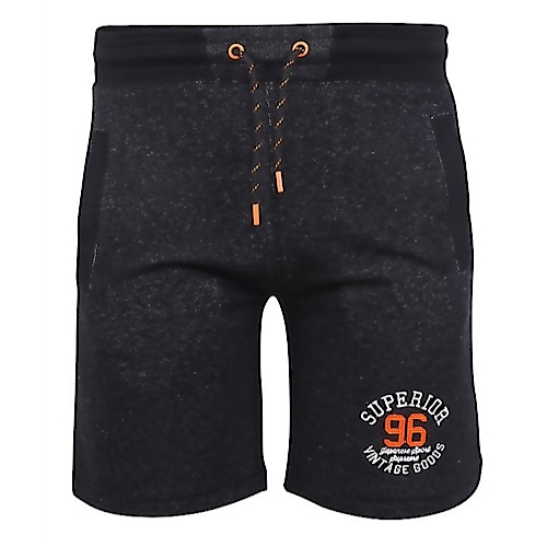D555 Harlow Loopback-Jogger-Shorts mit elastischer Taille, Schwarz Twist